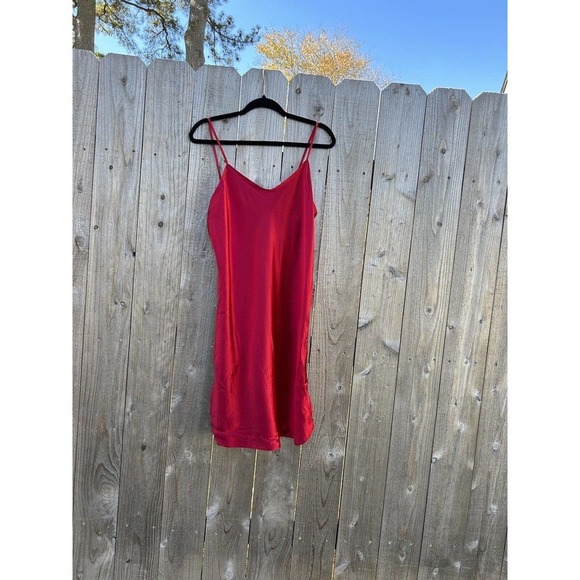 Vintage Vanity Fair Red Nightgown Slip Dress Lingerie Size 38 (small) Sexy Small - Picture 2 of 8